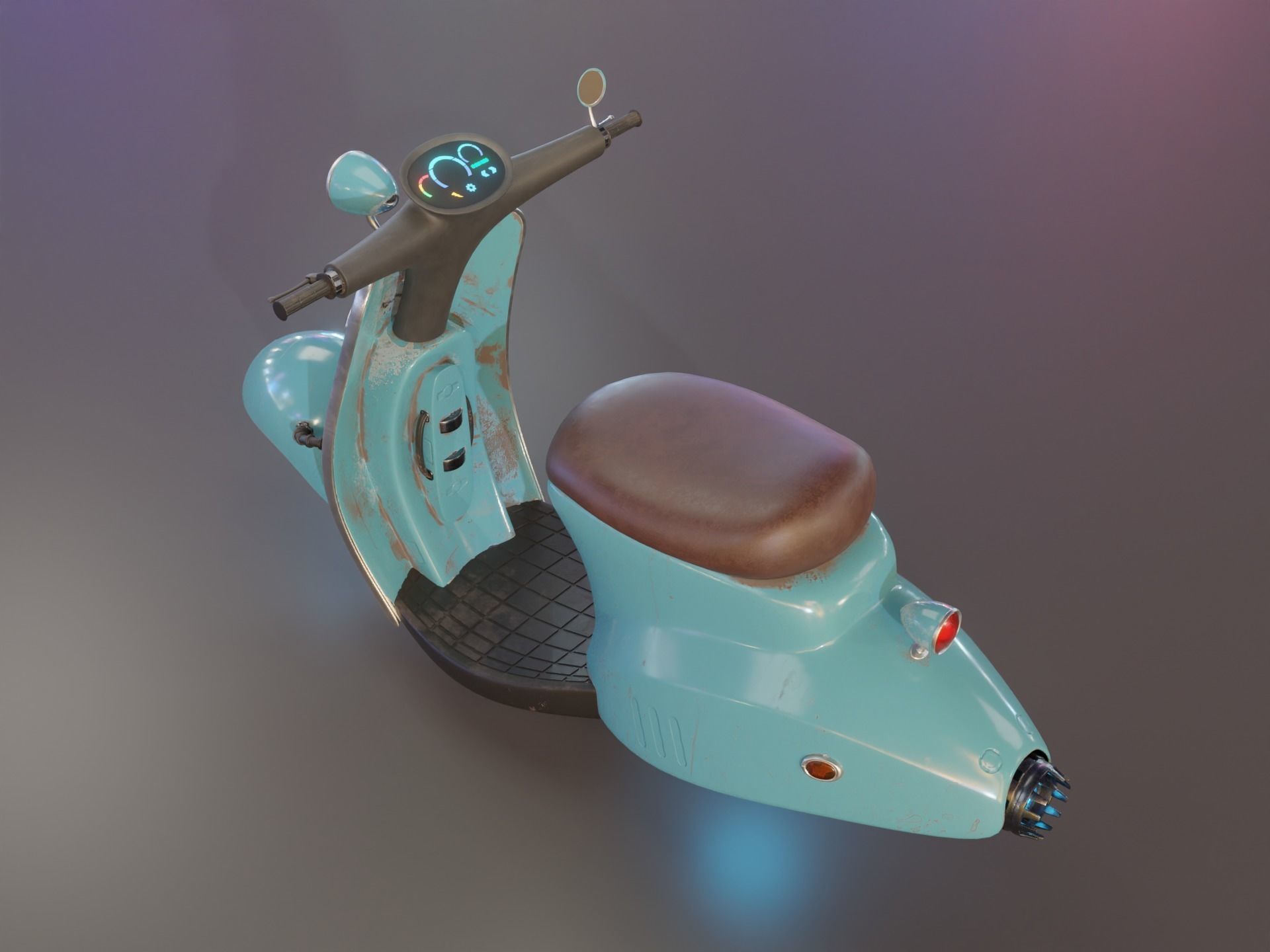 Hover Bike Scooter 3D model_5