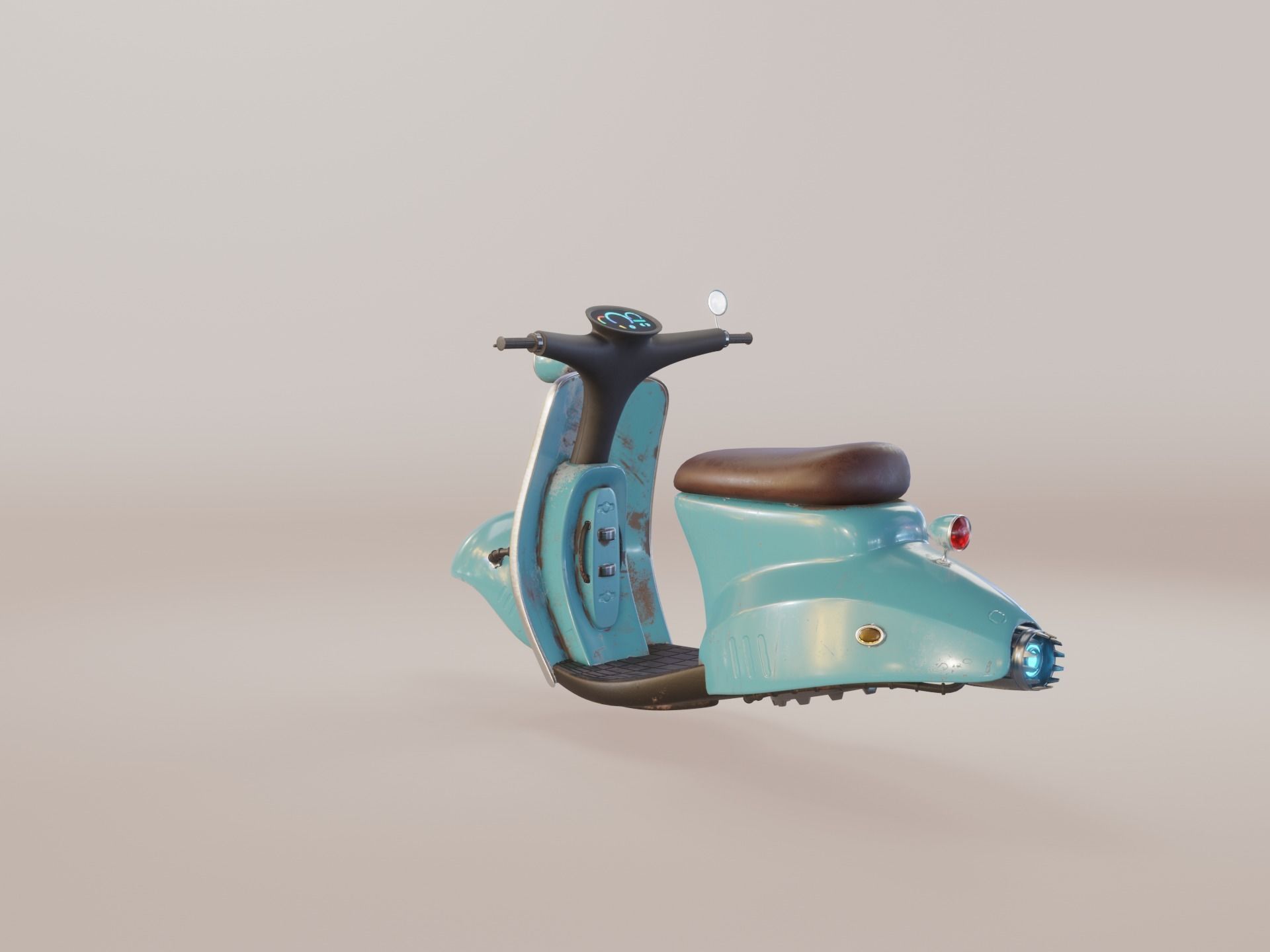 Hover Bike Scooter 3D model_16