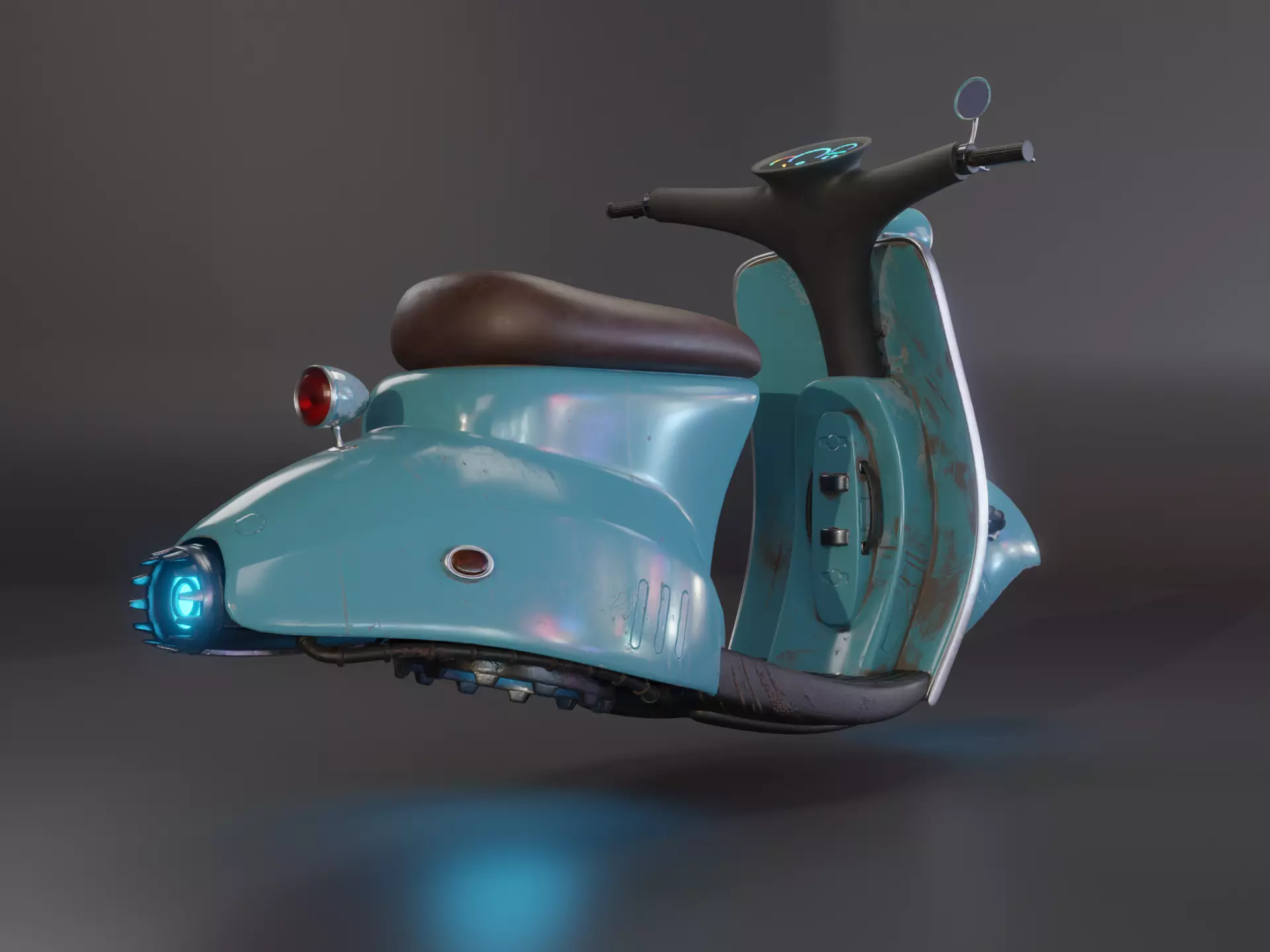 Hover Bike Scooter 3D model_0