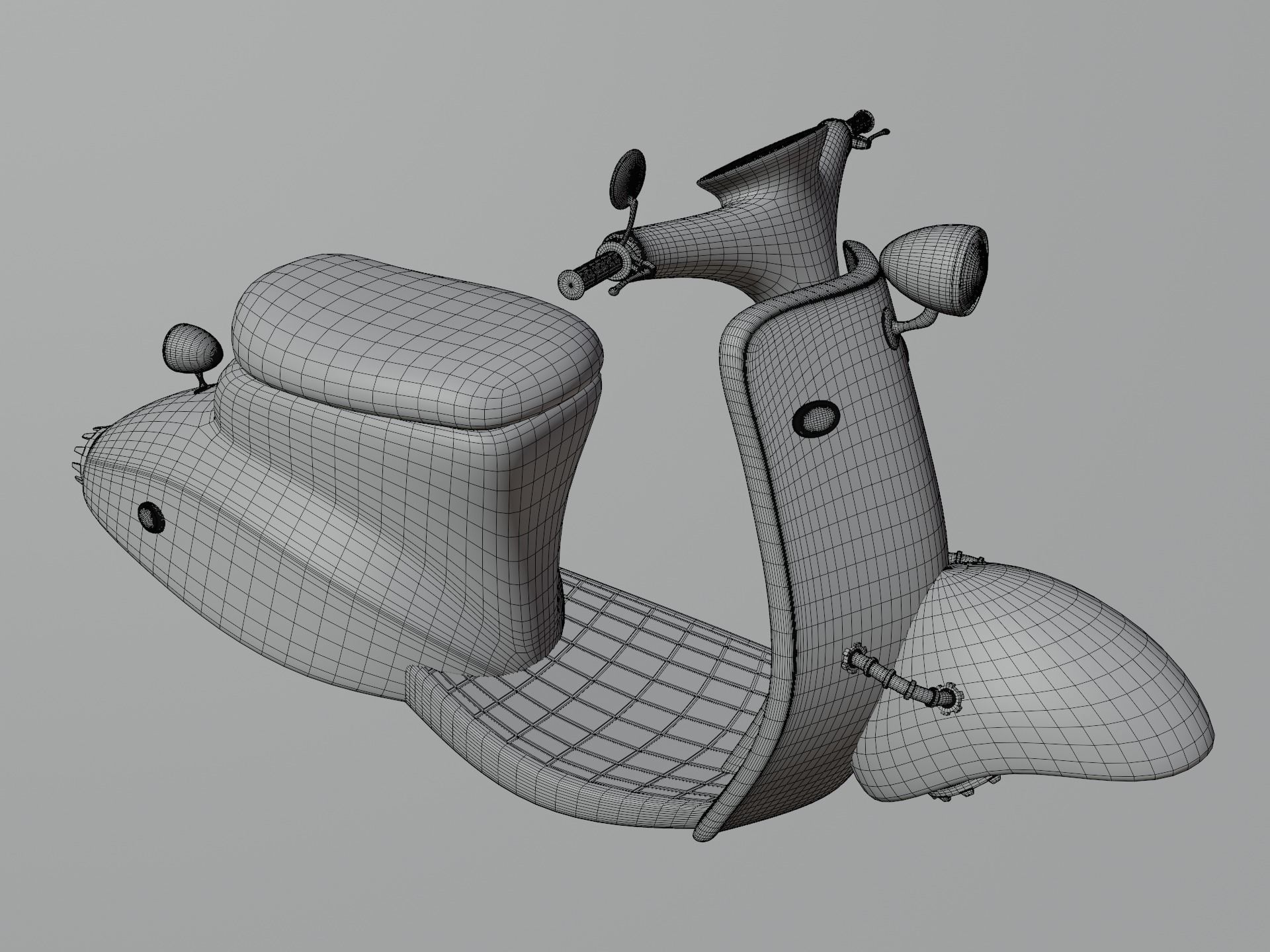 Hover Bike Scooter 3D model_25
