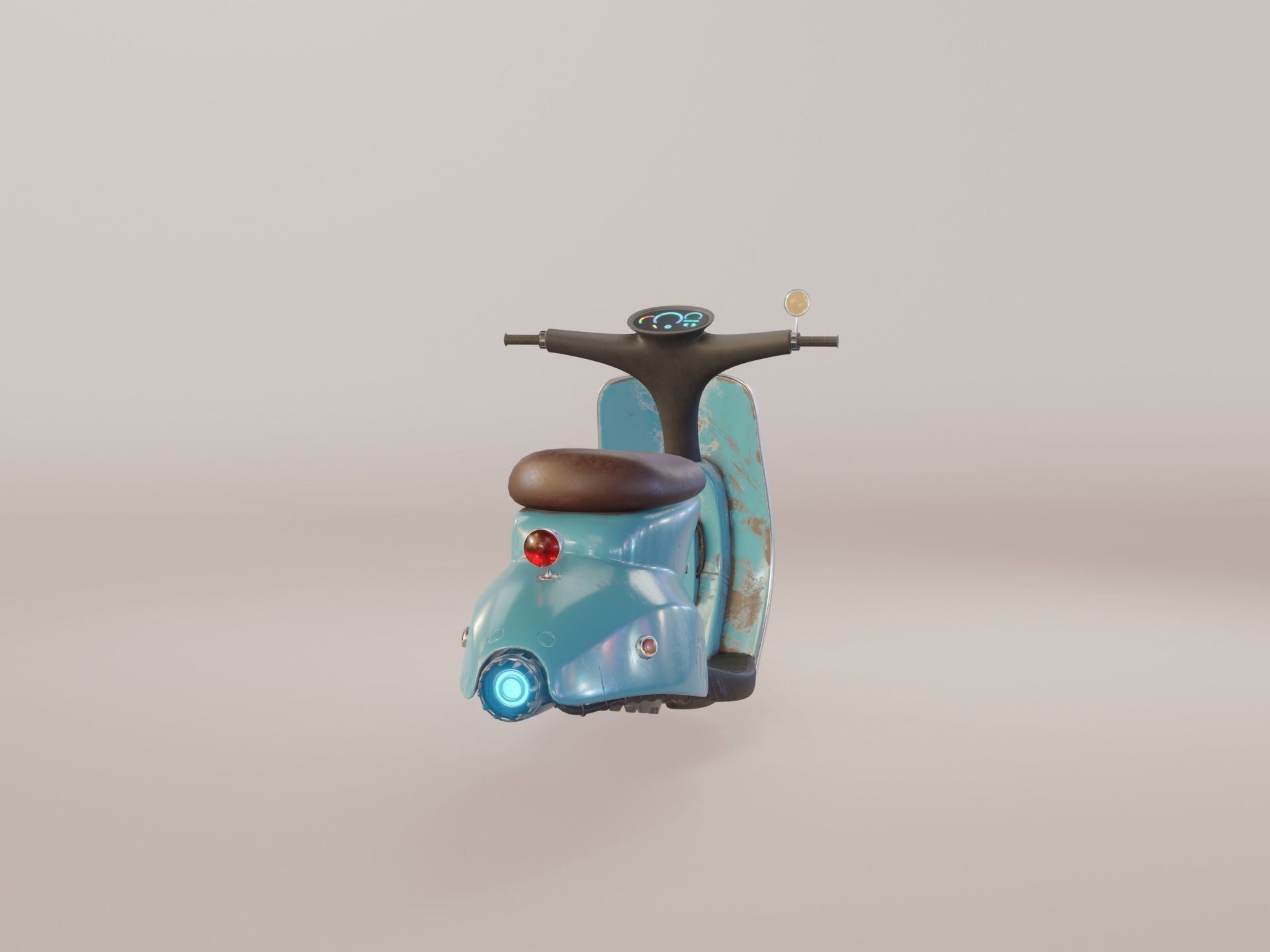 Hover Bike Scooter 3D model_14