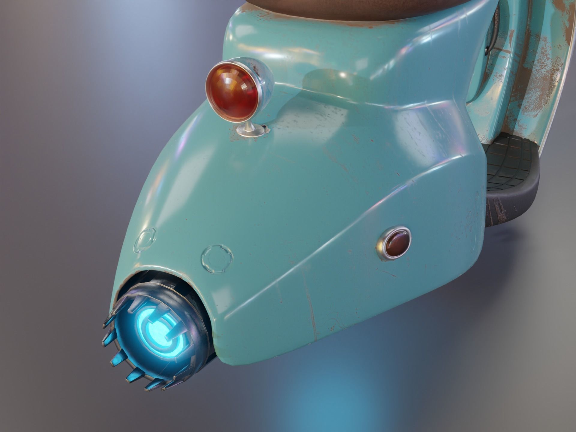 Hover Bike Scooter 3D model_8