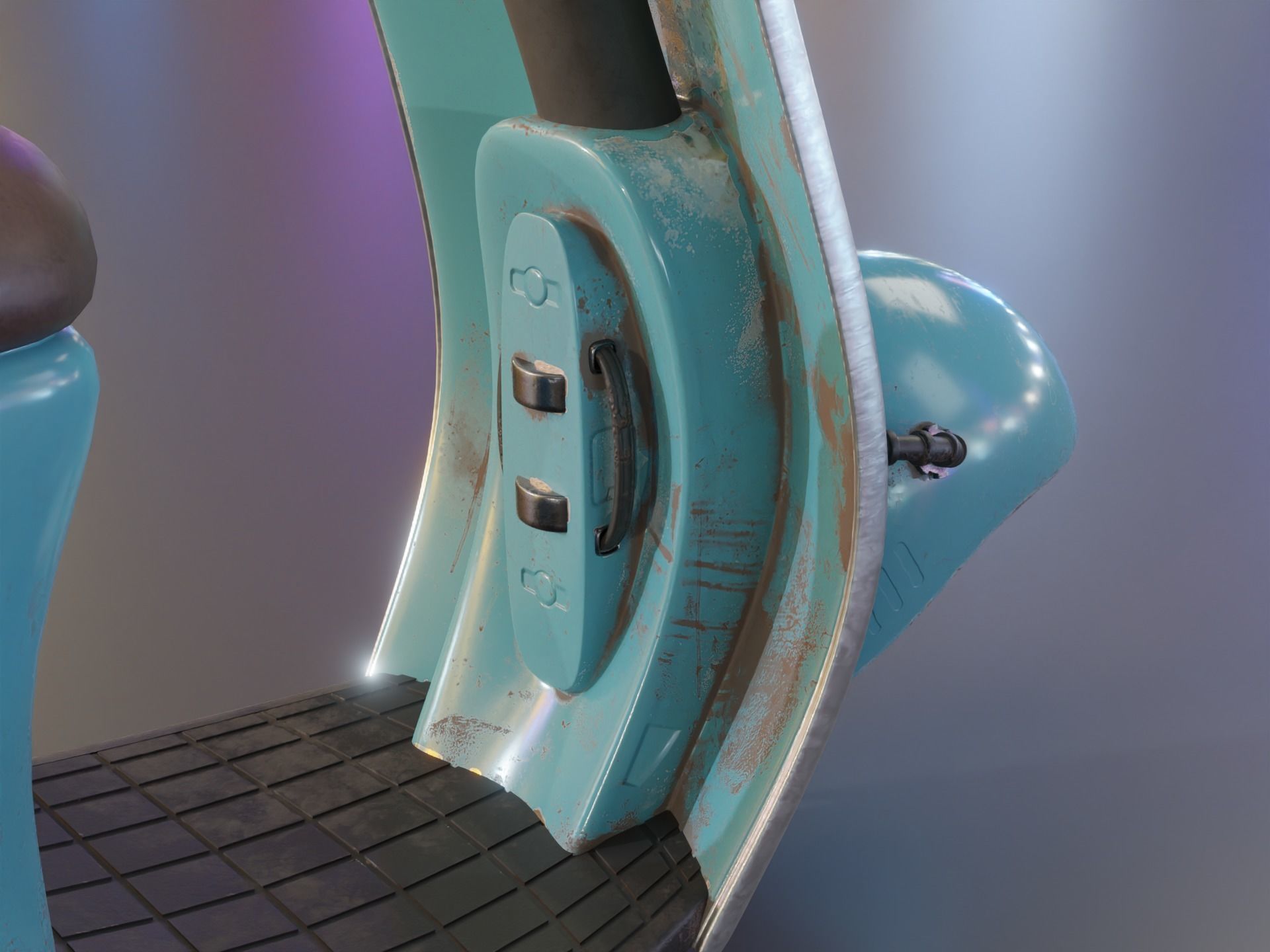 Hover Bike Scooter 3D model_10