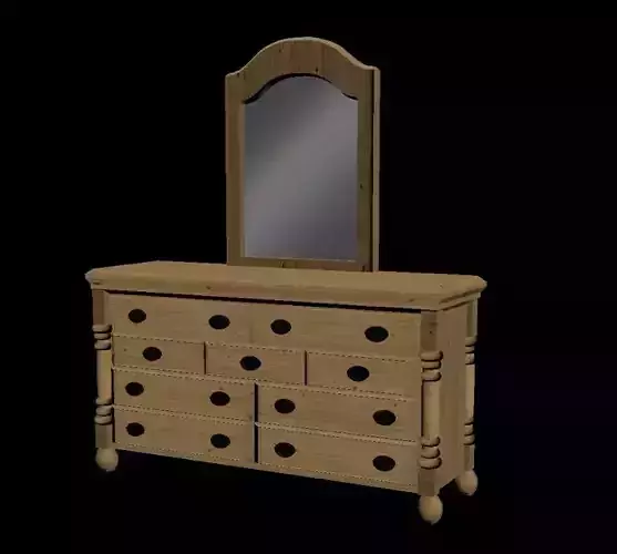 Wide Wooden Dresser