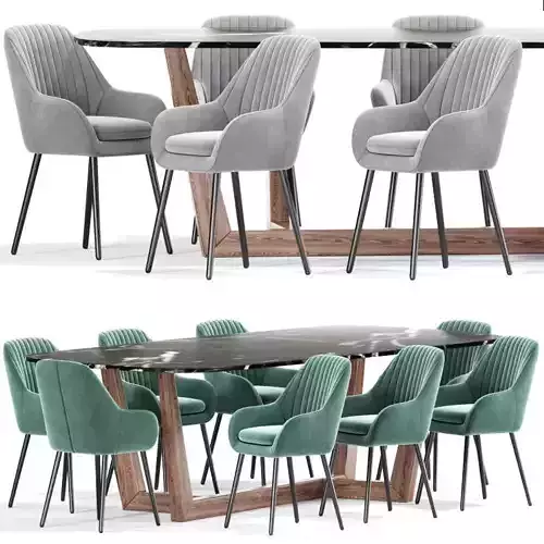 Memphis And Bonaldo Dining Table Chair