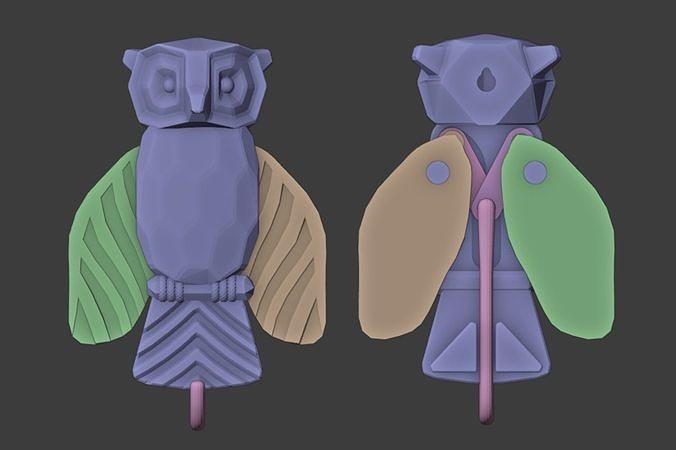 Keyhook Owl 3D print model