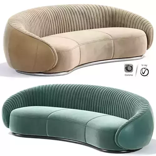 Ghidini long Strip Curved Sofa 3D model