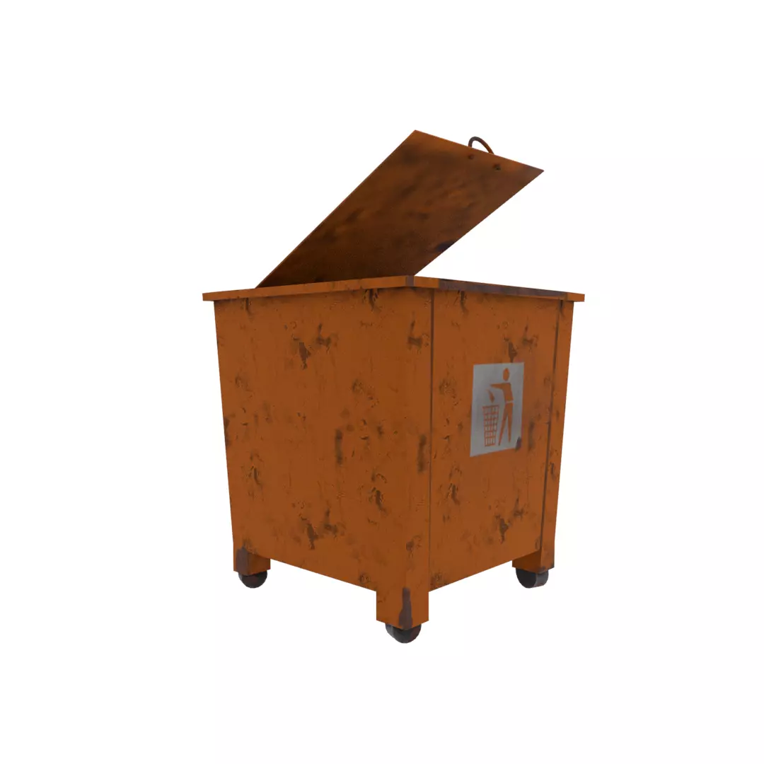 Street Trash can Free low-poly 3D model