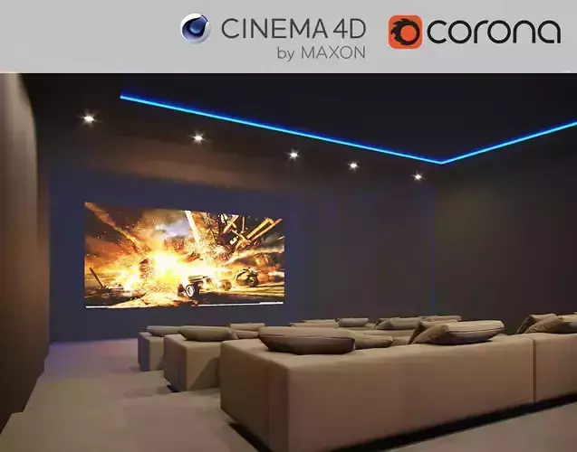 Corona - C4D scene files - Luxury Home Cinema