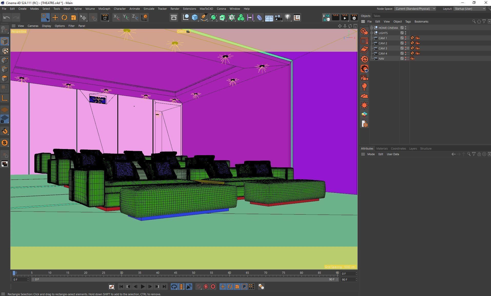 Corona - C4D scene files - Luxury Home Cinema 3D model_12