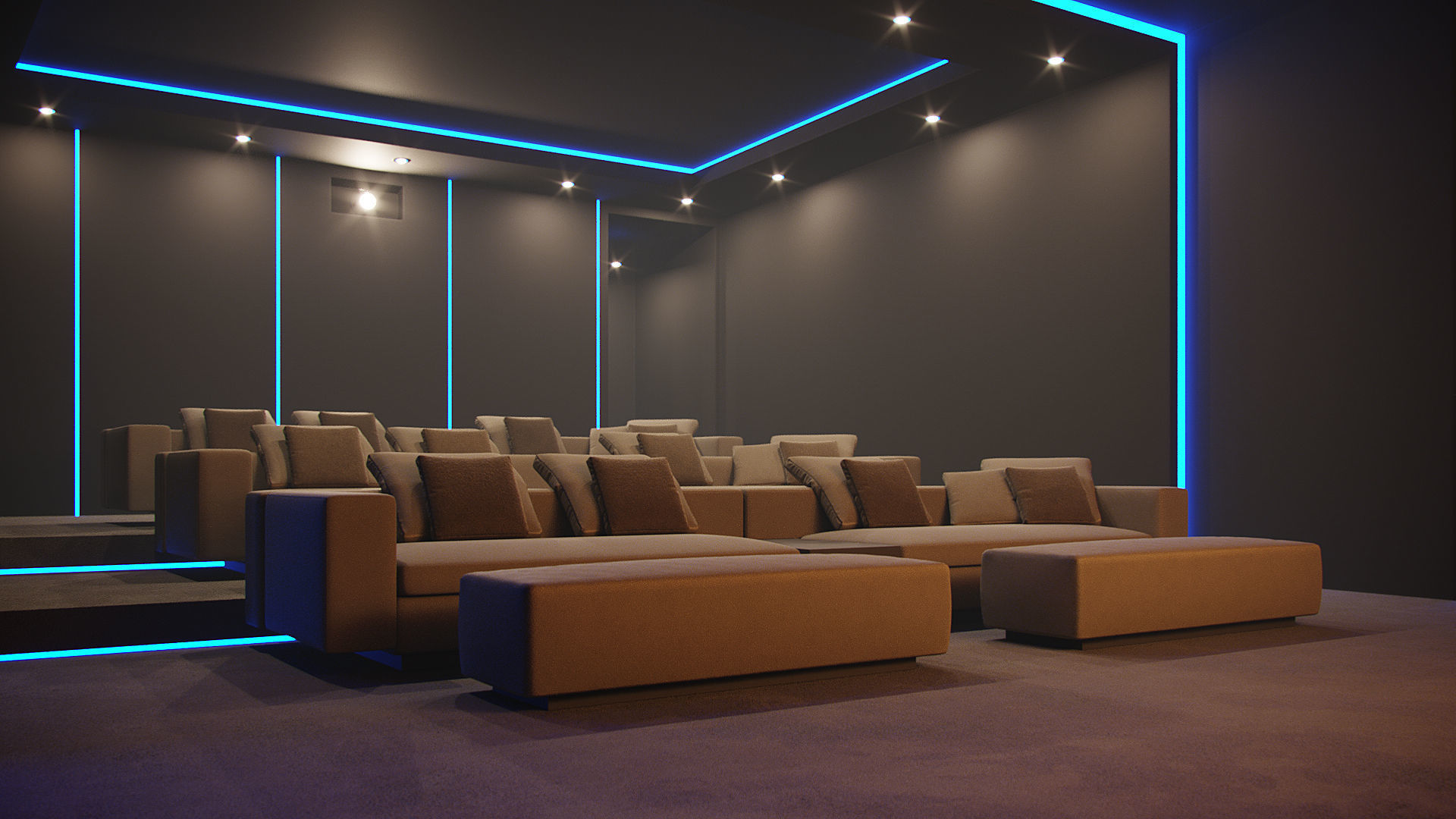 Corona - C4D scene files - Luxury Home Cinema 3D model_3