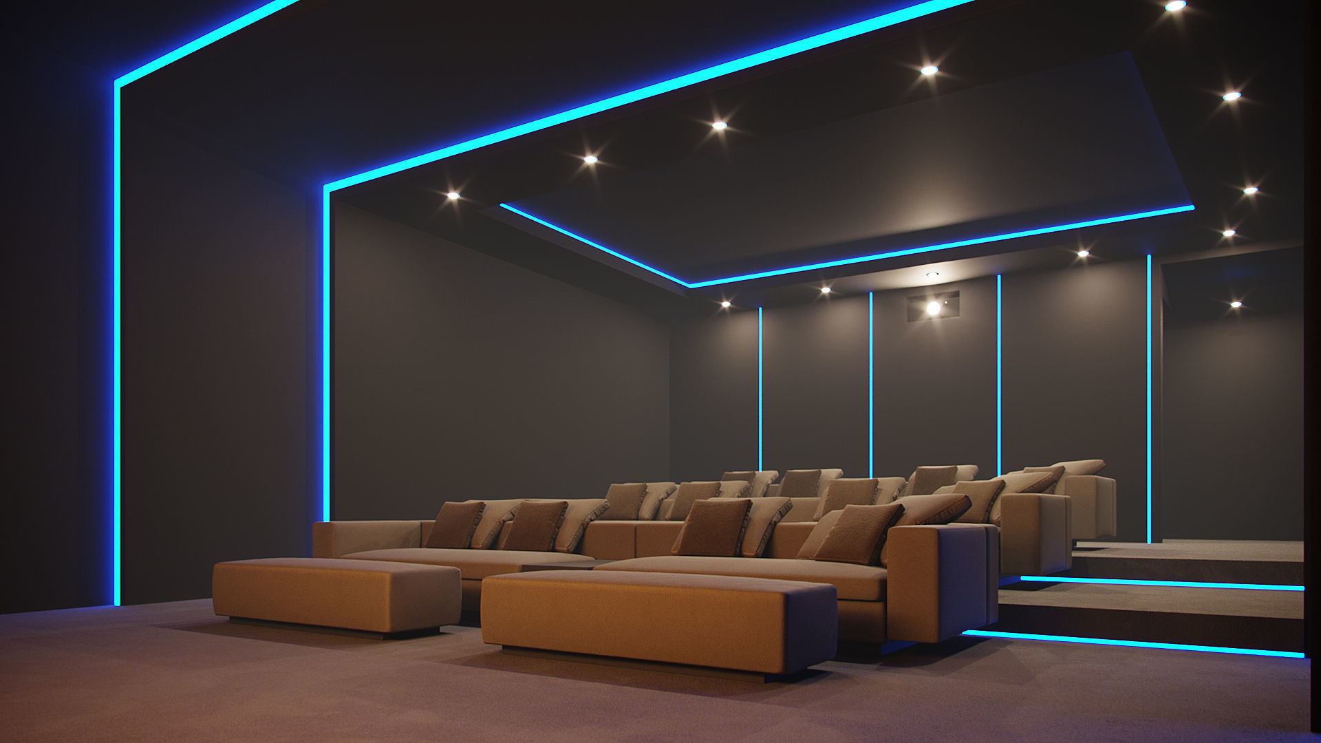 Corona - C4D scene files - Luxury Home Cinema 3D model_2