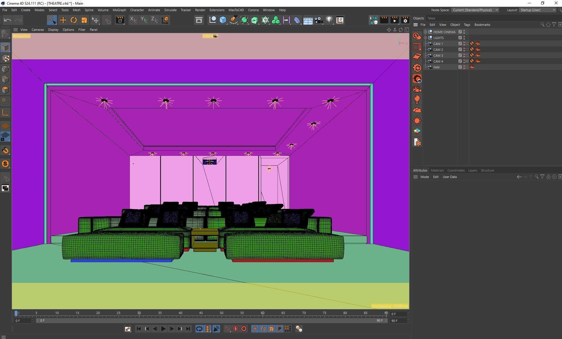 Corona - C4D scene files - Luxury Home Cinema 3D model_9