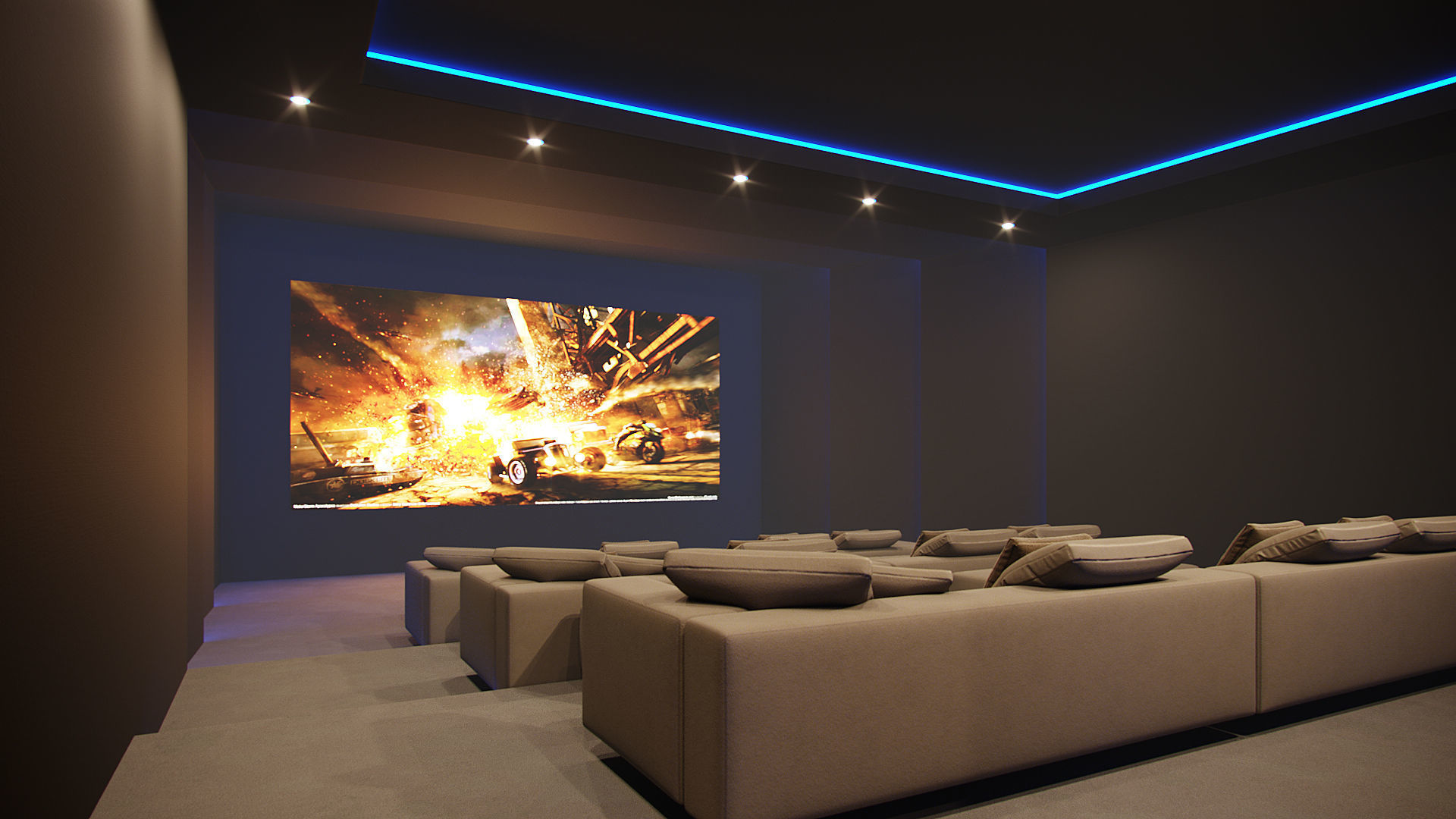 Corona - C4D scene files - Luxury Home Cinema 3D model_1