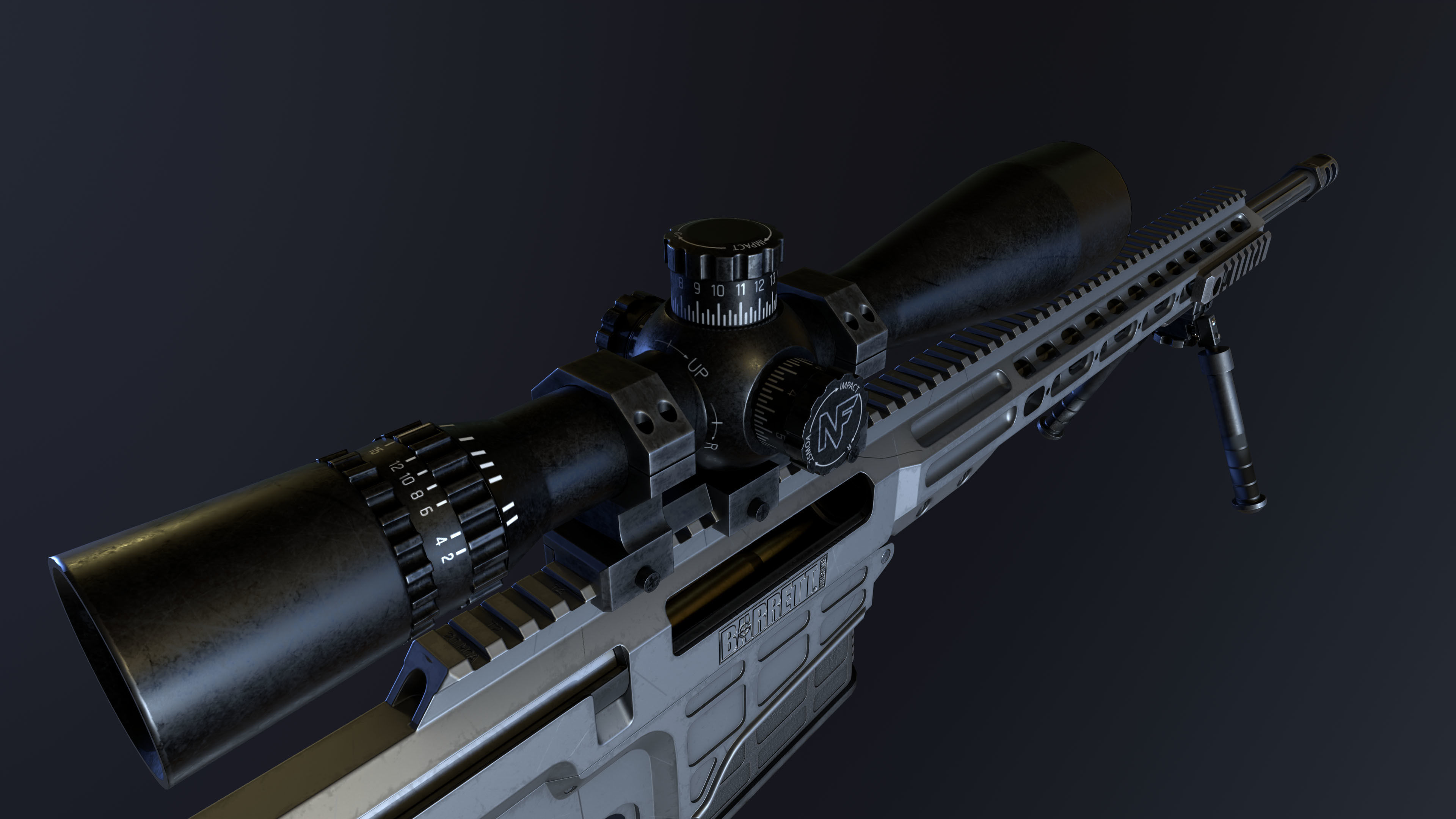 BARRETT MRAD - GAME READY MODEL 4K Low-poly 3D model_7
