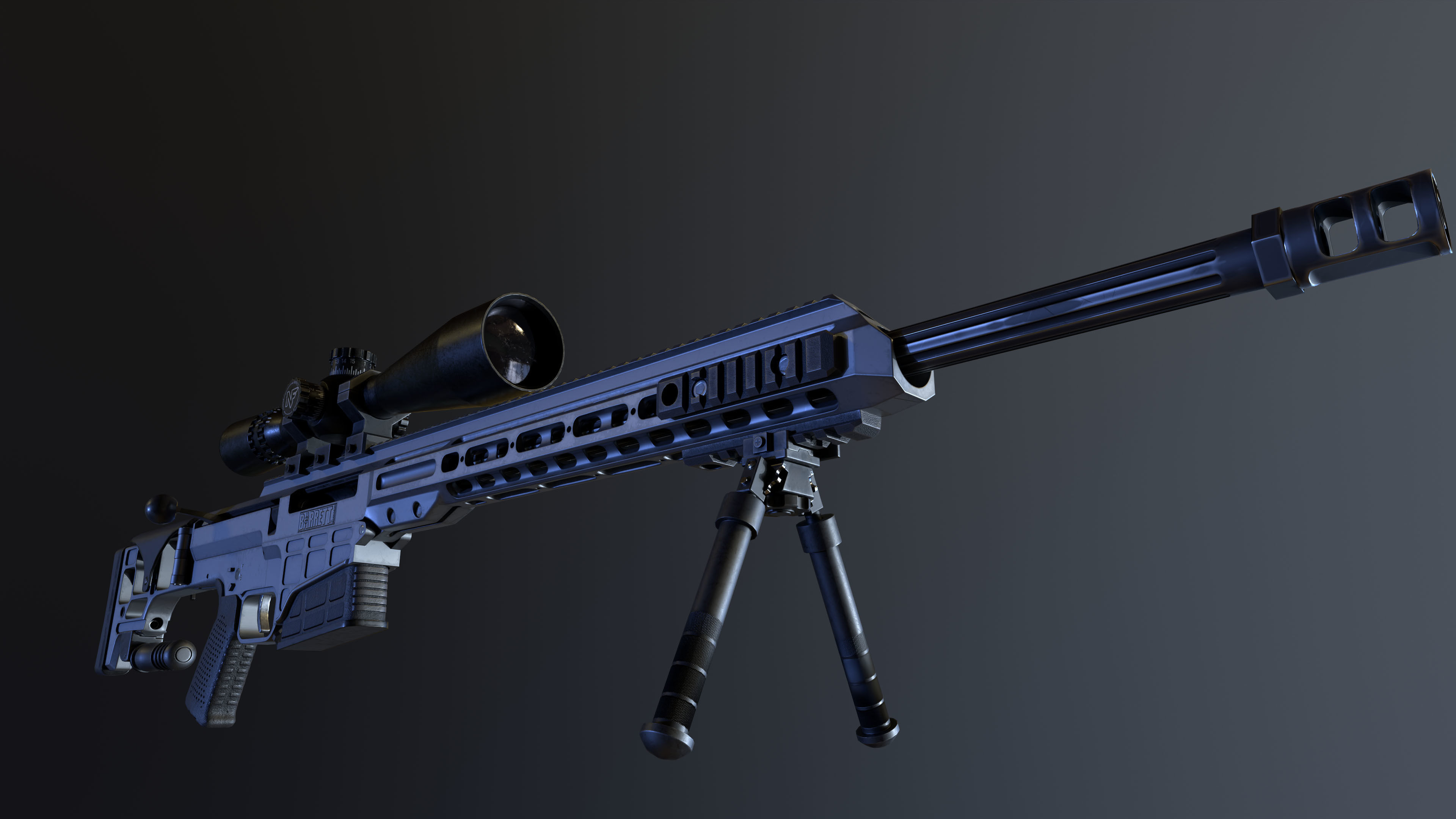 BARRETT MRAD - GAME READY MODEL 4K Low-poly 3D model_2