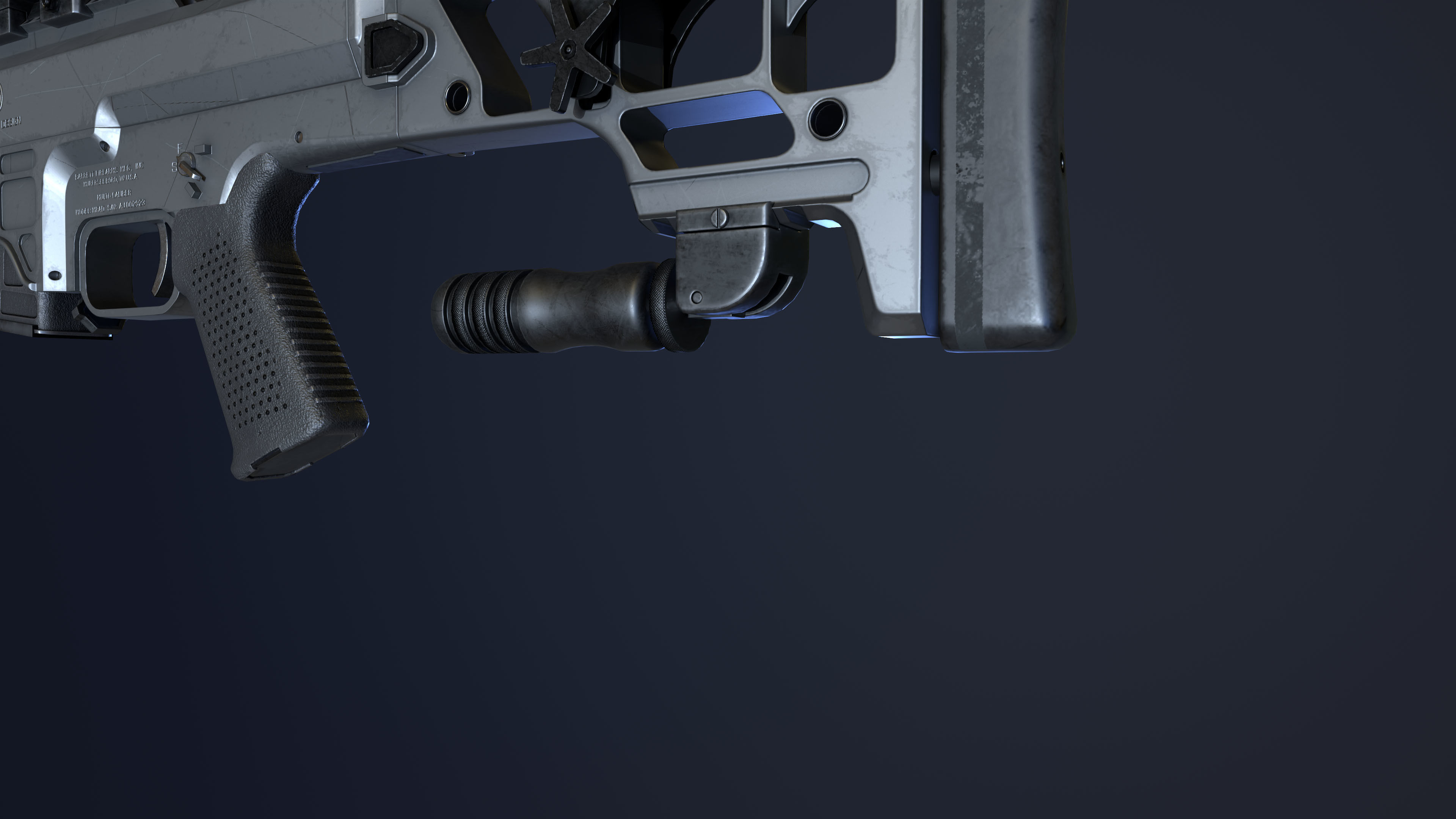 BARRETT MRAD - GAME READY MODEL 4K Low-poly 3D model_10