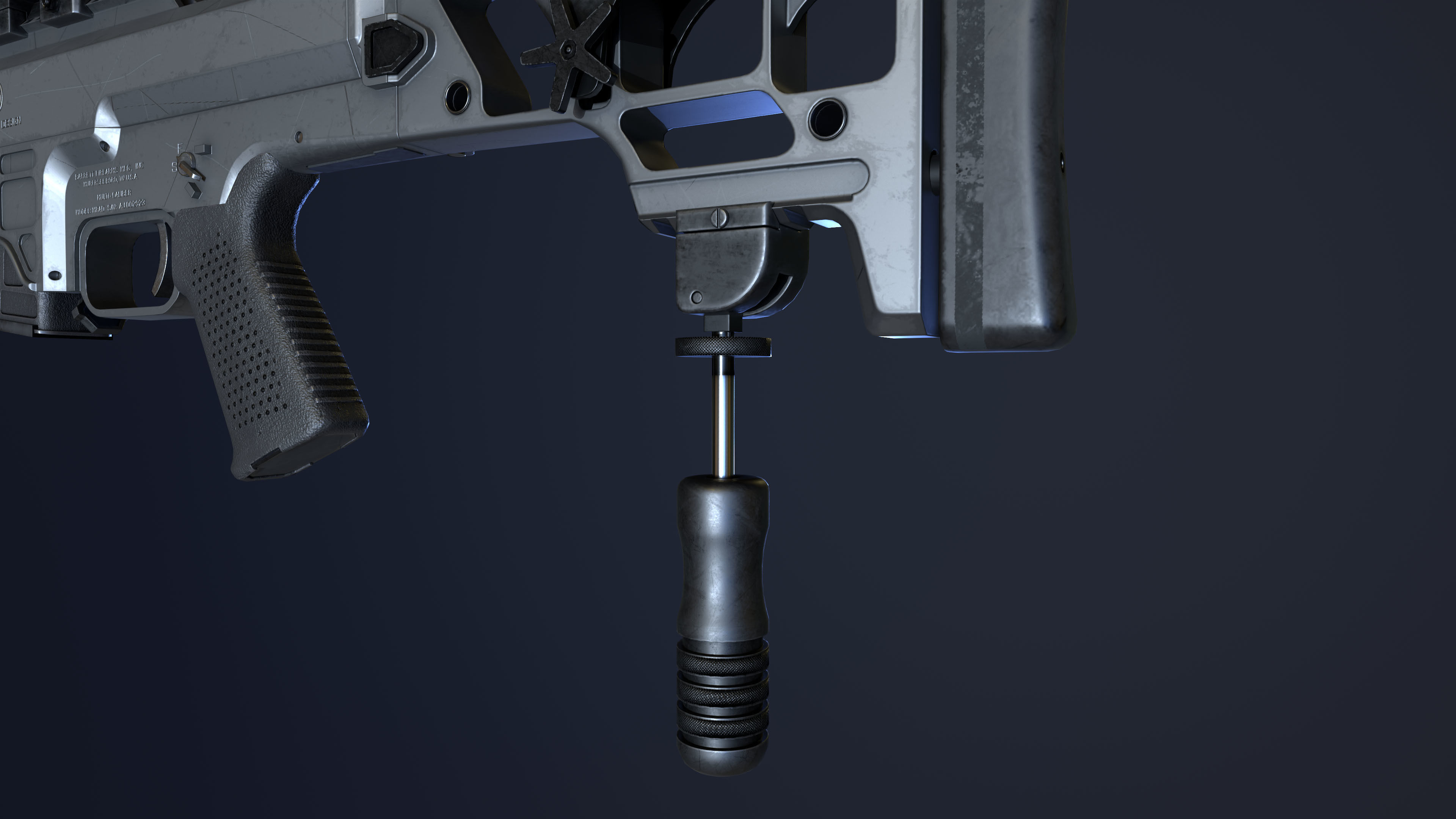 BARRETT MRAD - GAME READY MODEL 4K Low-poly 3D model_11