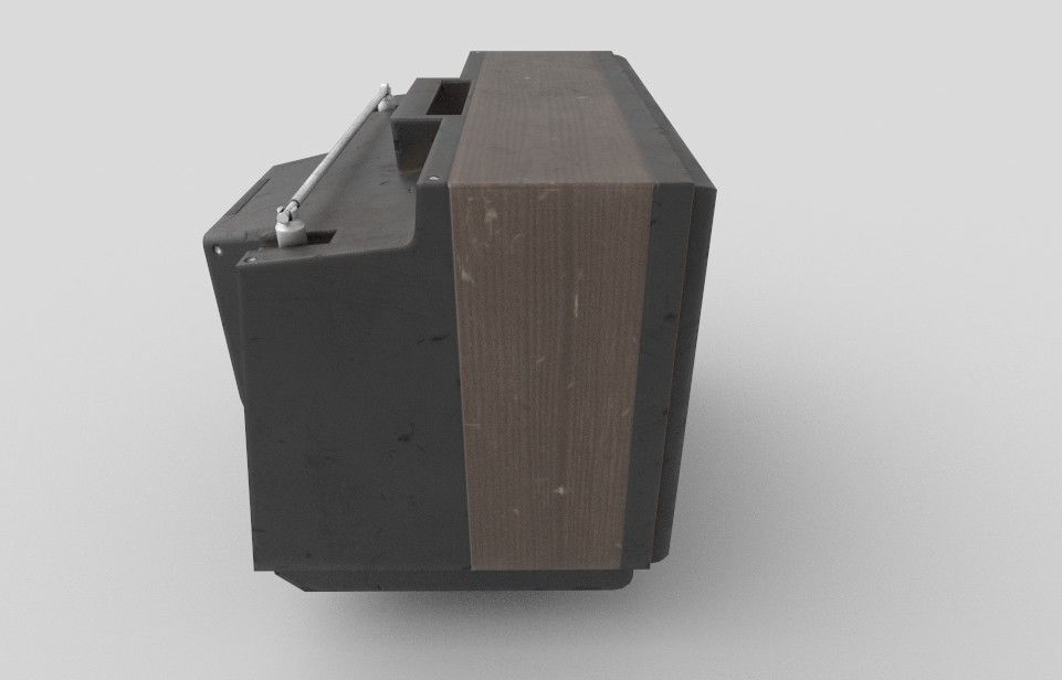 Television tv cabinet Low-poly 3D model_4