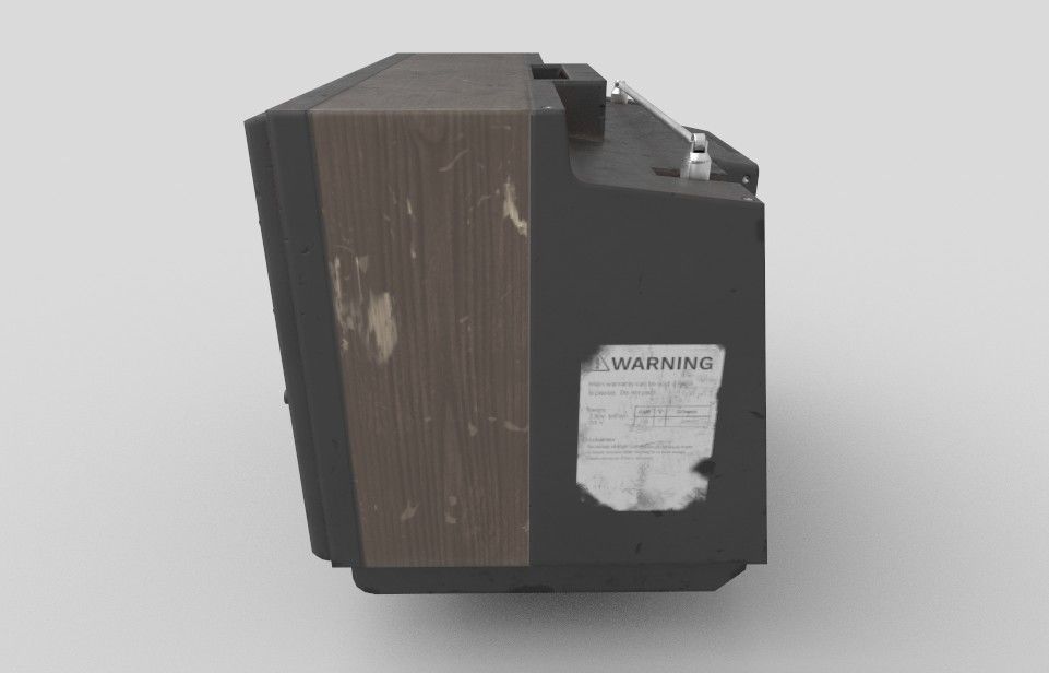 Television tv cabinet Low-poly 3D model_8