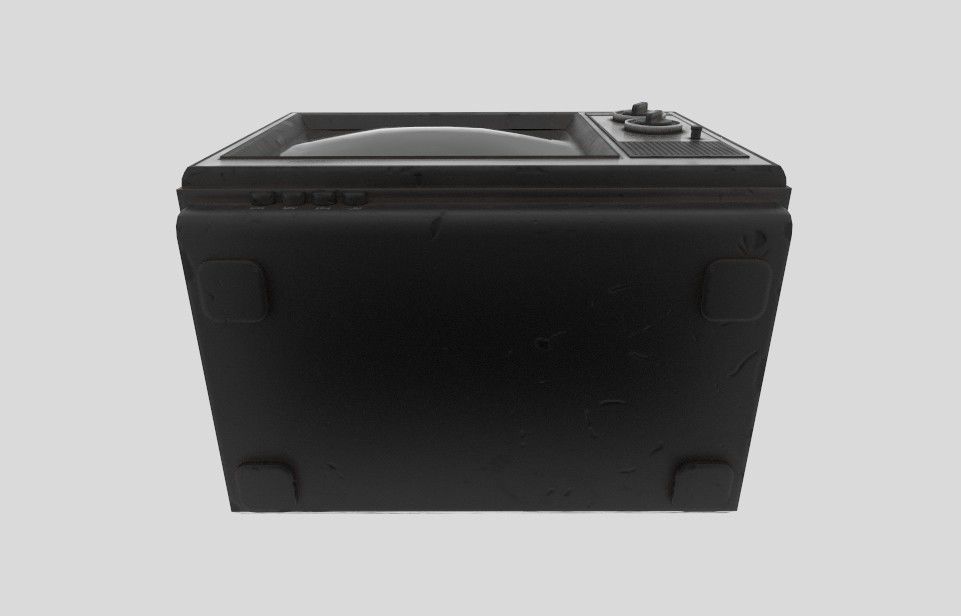 Television tv cabinet Low-poly 3D model_1