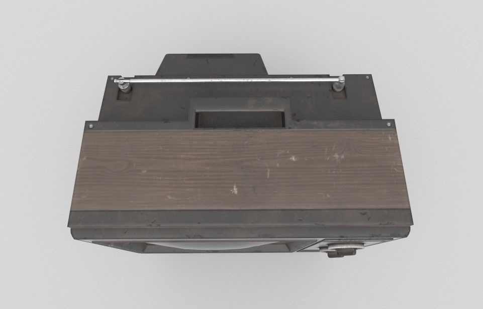 Television tv cabinet Low-poly 3D model_9