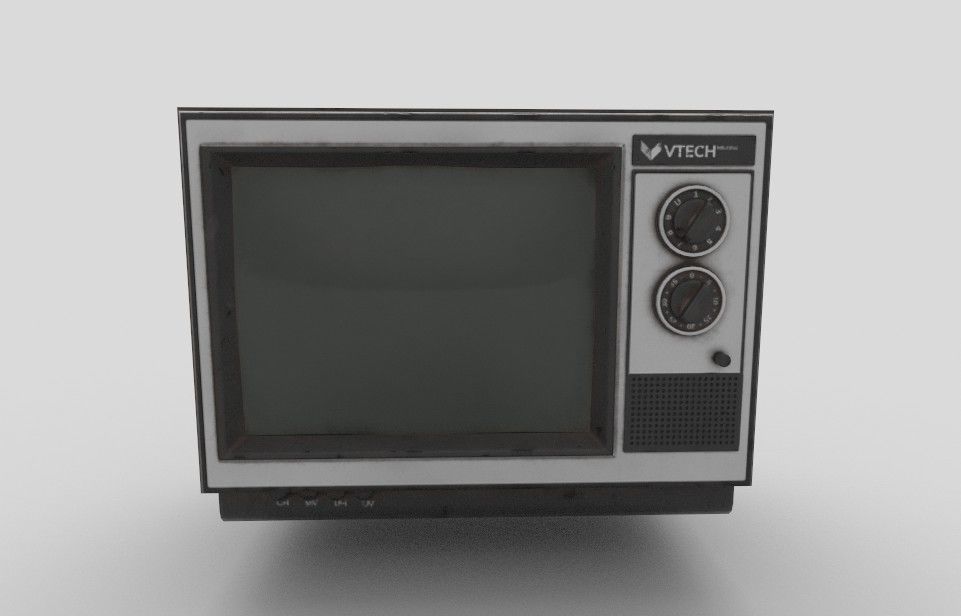 Television tv cabinet Low-poly 3D model_2