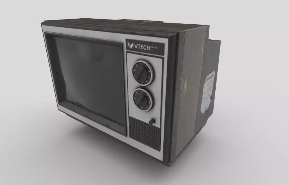 Television tv cabinet Low-poly 3D model_0