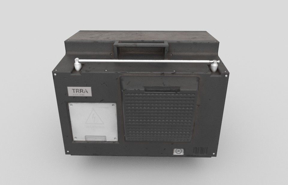 Television tv cabinet Low-poly 3D model_6