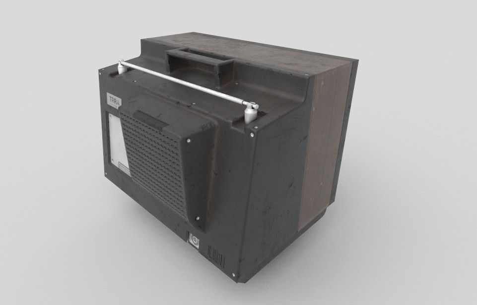 Television tv cabinet Low-poly 3D model_5