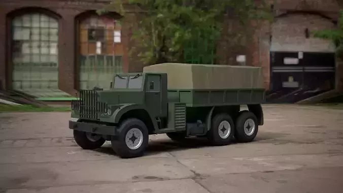 Low-poly Army Truck