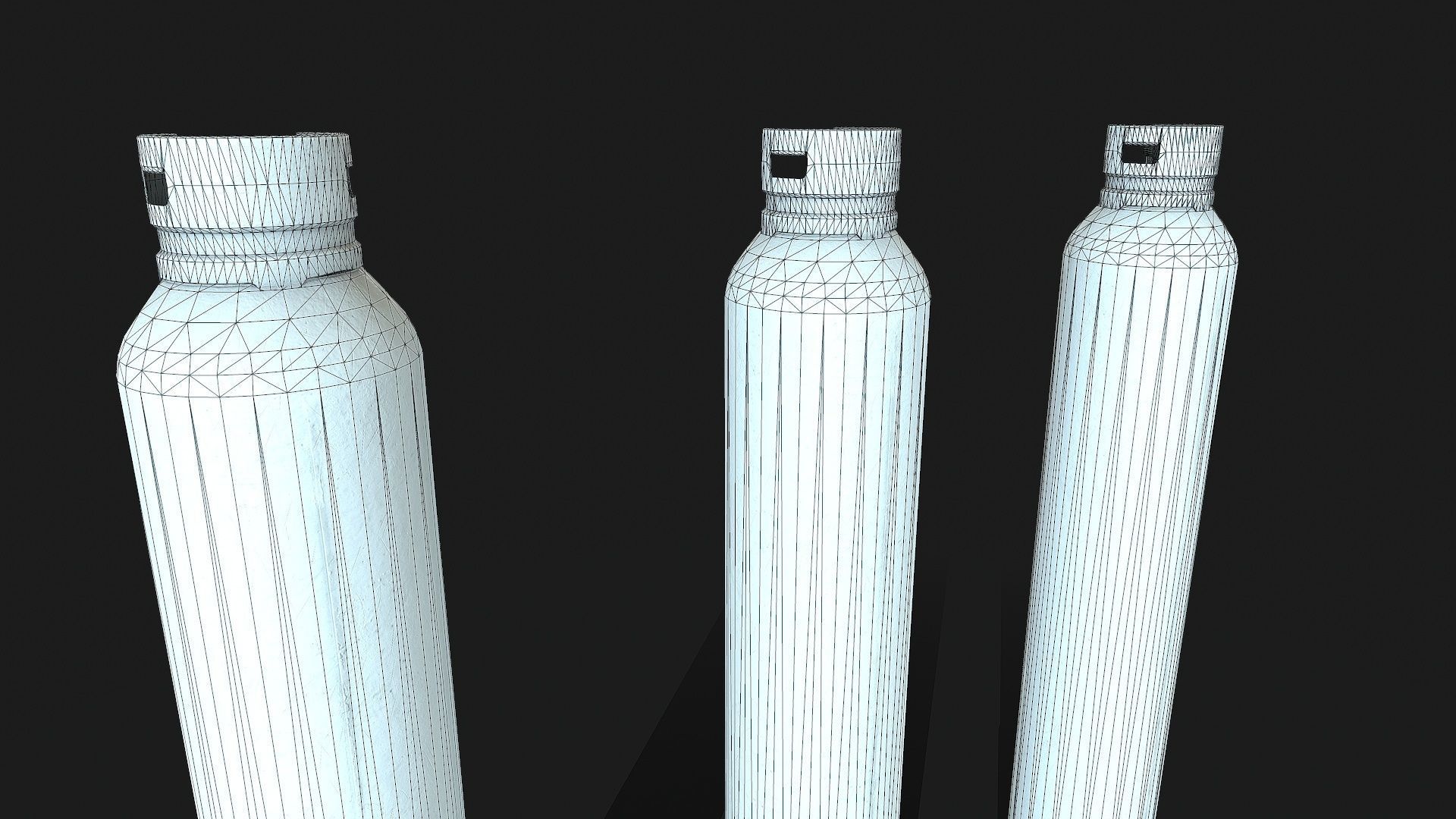 Gas cylinder 2 Low-poly 3D model_10
