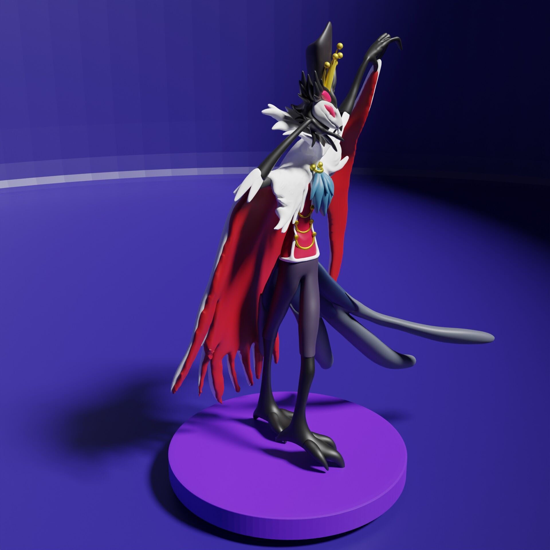 Stolas helluva boss Model 3D pintable 3D print model_4