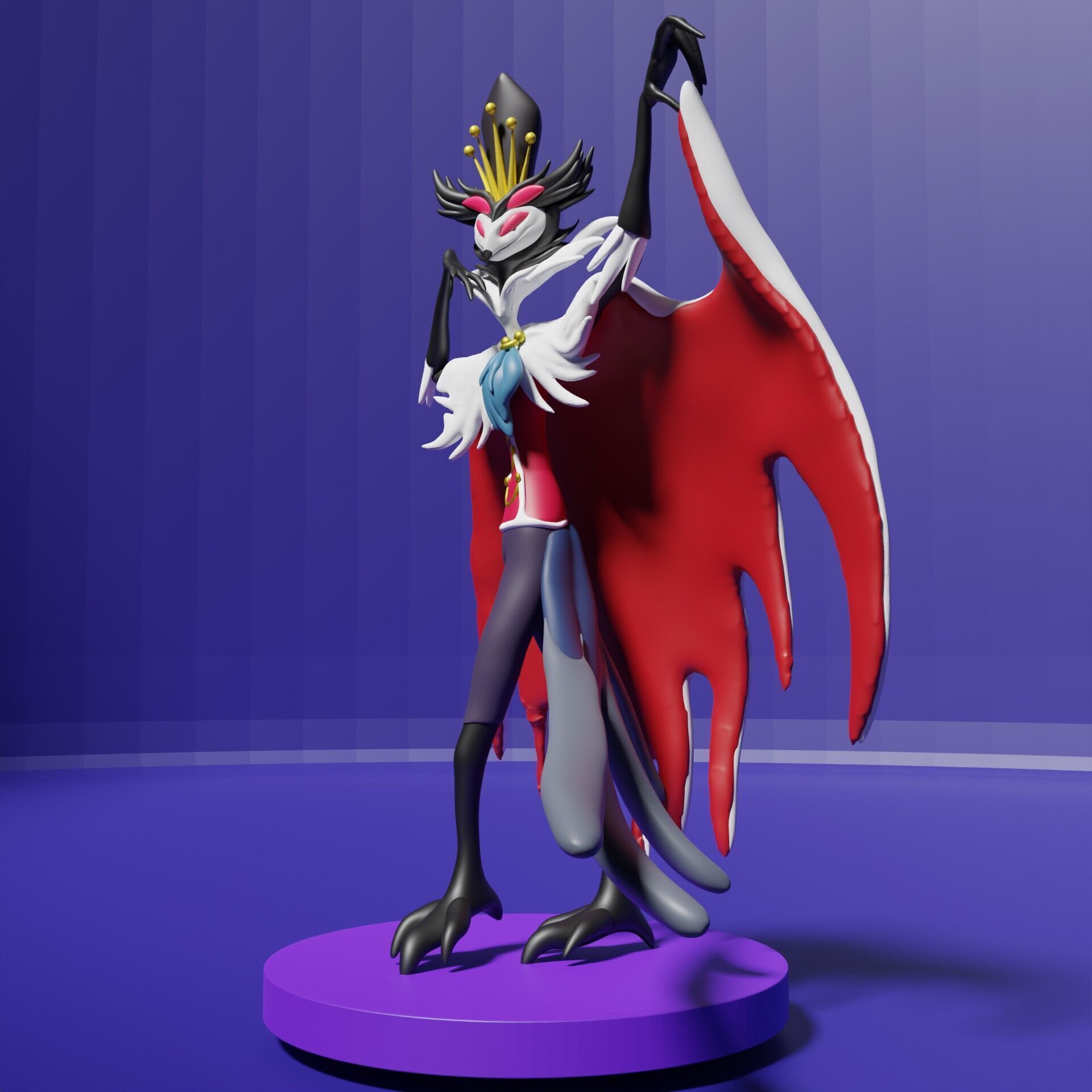 Stolas helluva boss Model 3D pintable 3D print model_1