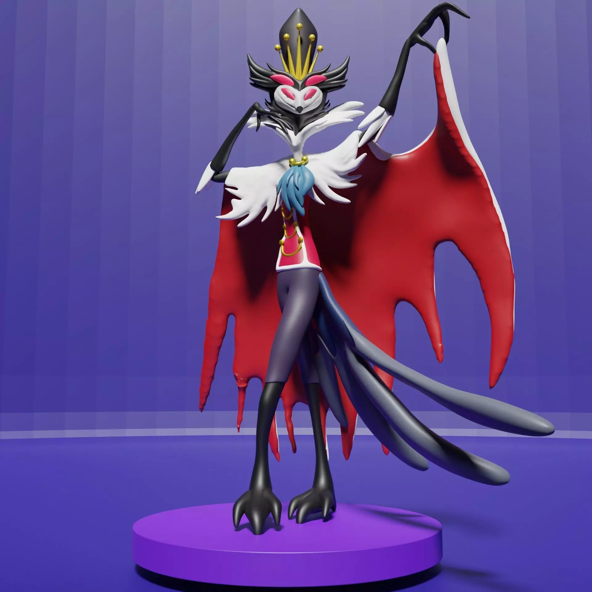 Stolas helluva boss Model 3D pintable 3D print model_0