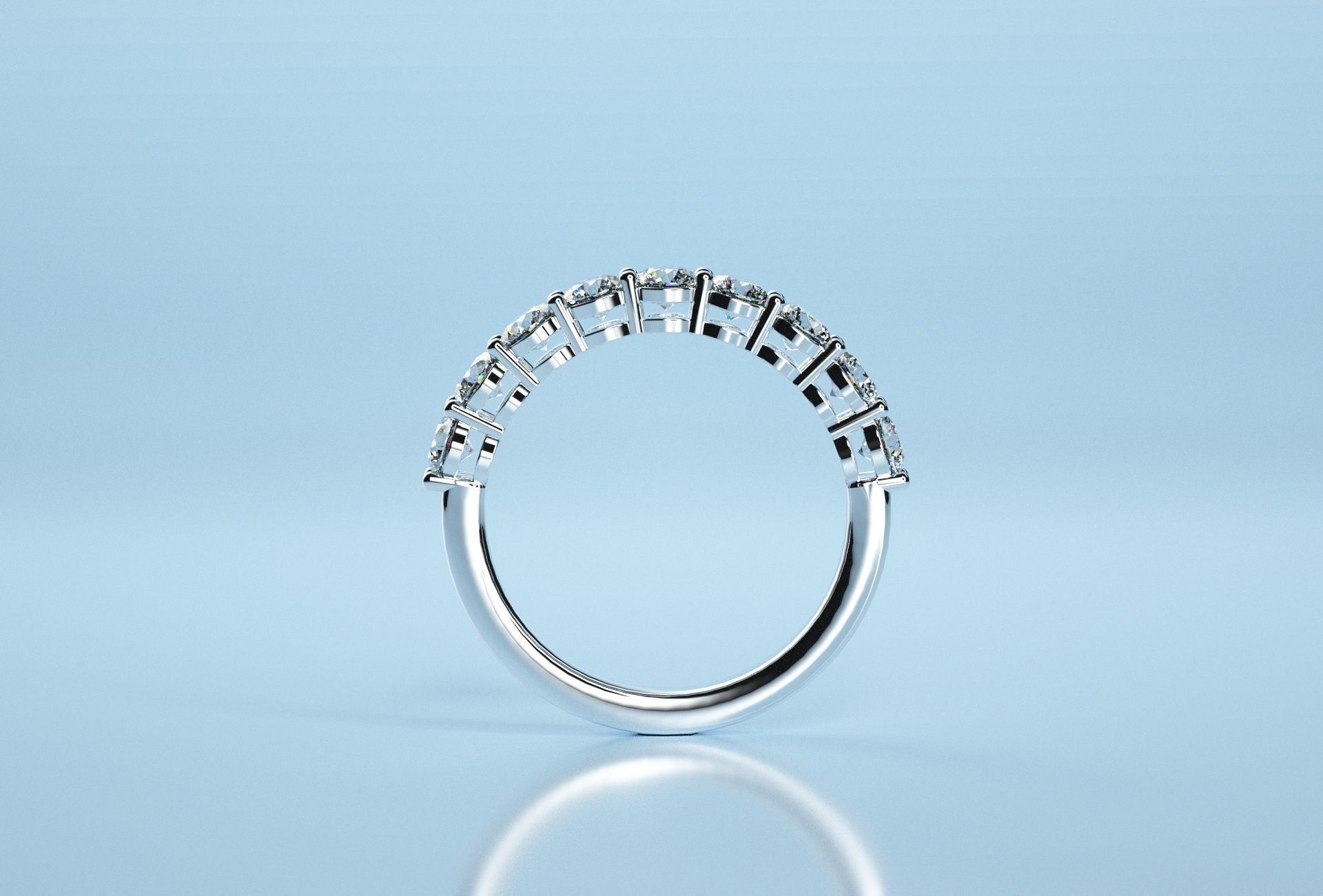 9 Circle Stone Ring 3D print model_6