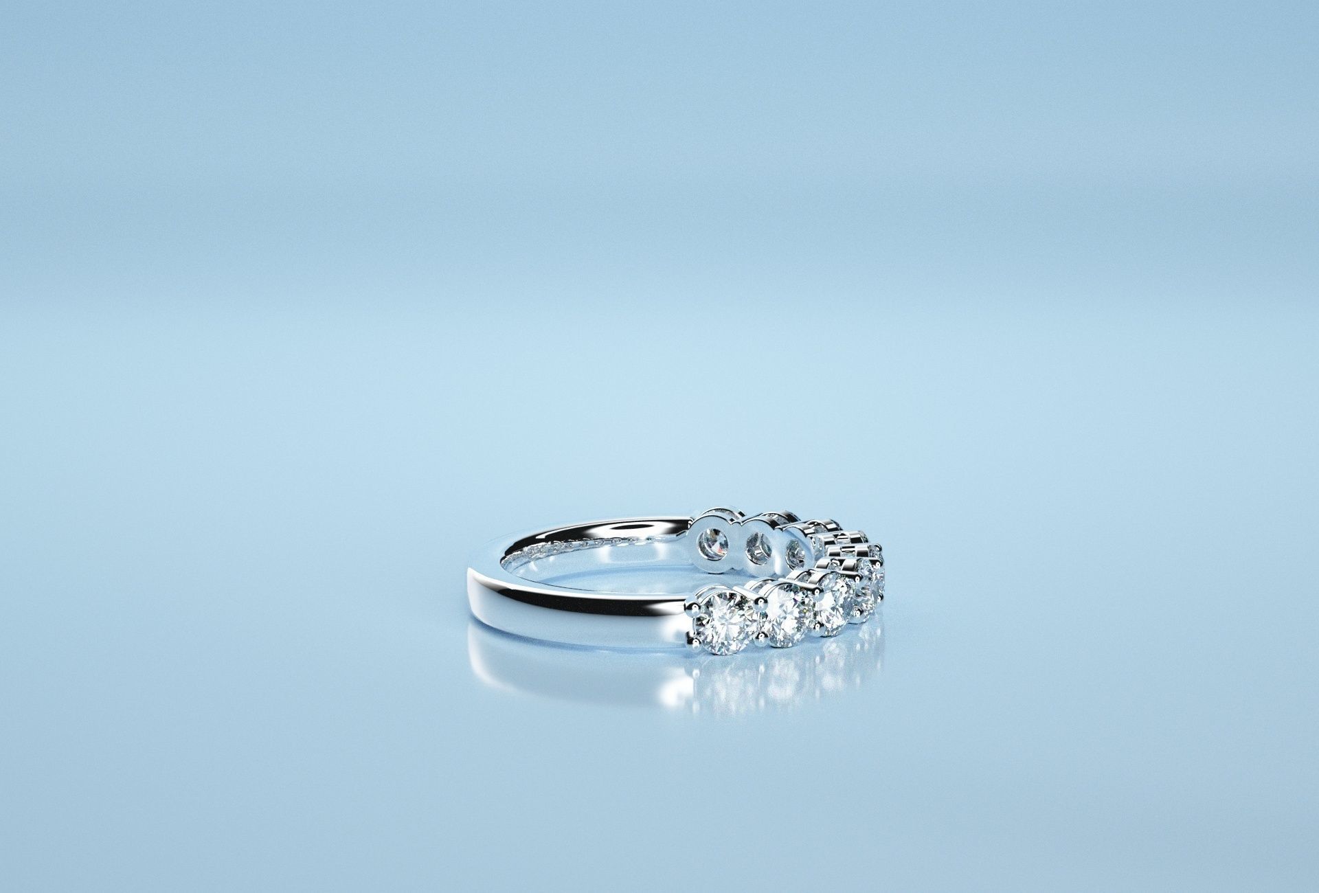 9 Circle Stone Ring 3D print model_3