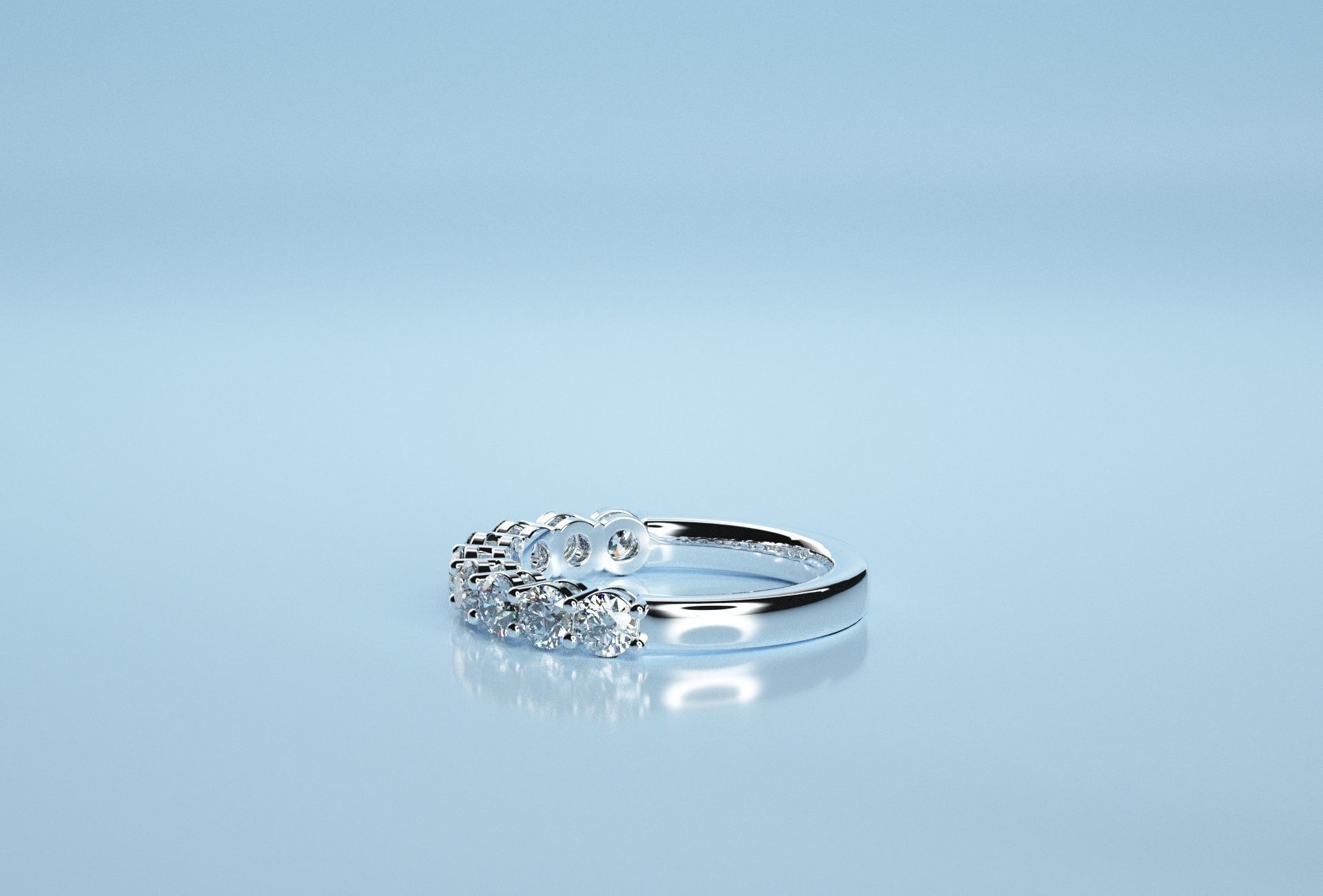 9 Circle Stone Ring 3D print model_1