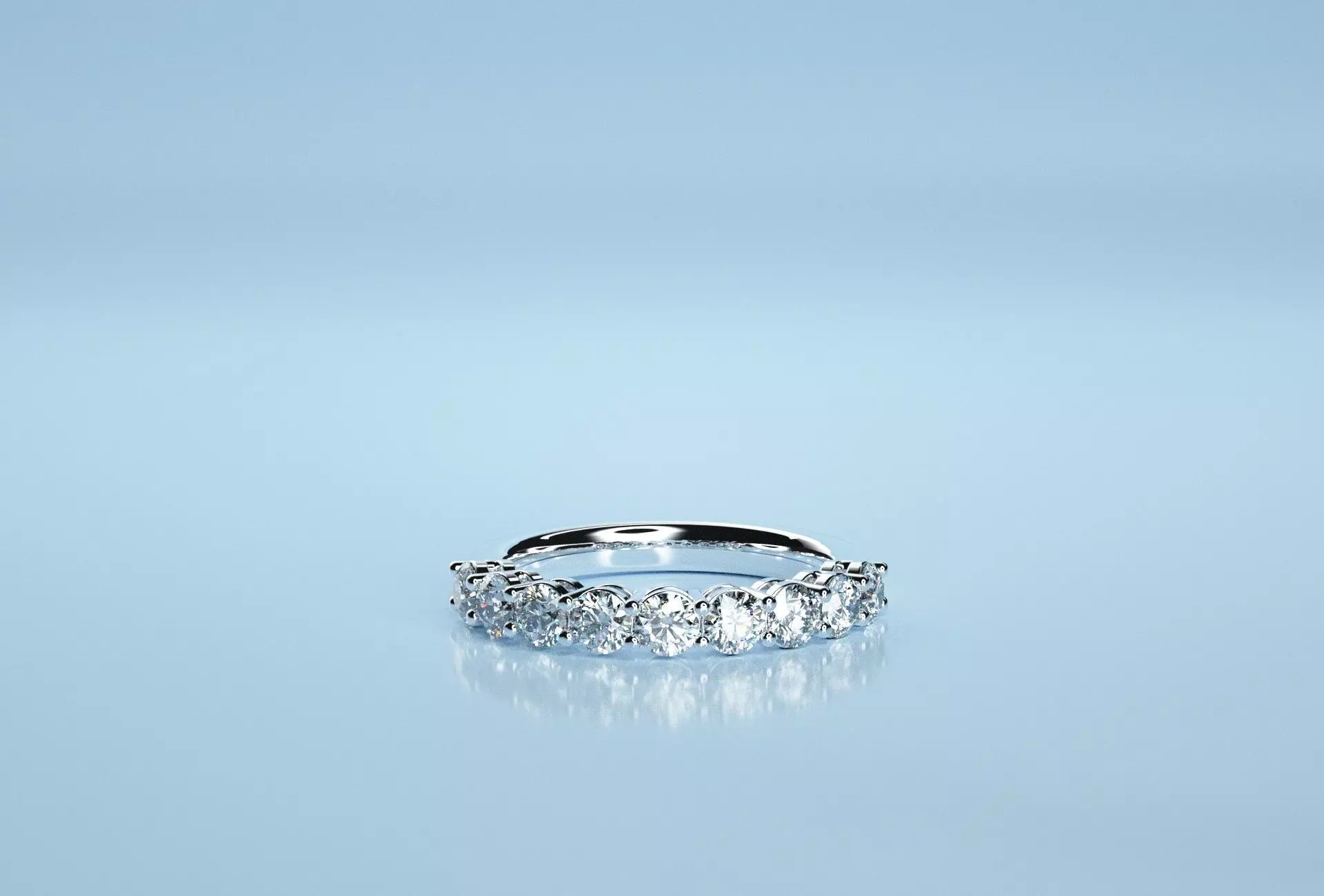 9 Circle Stone Ring 3D print model_0