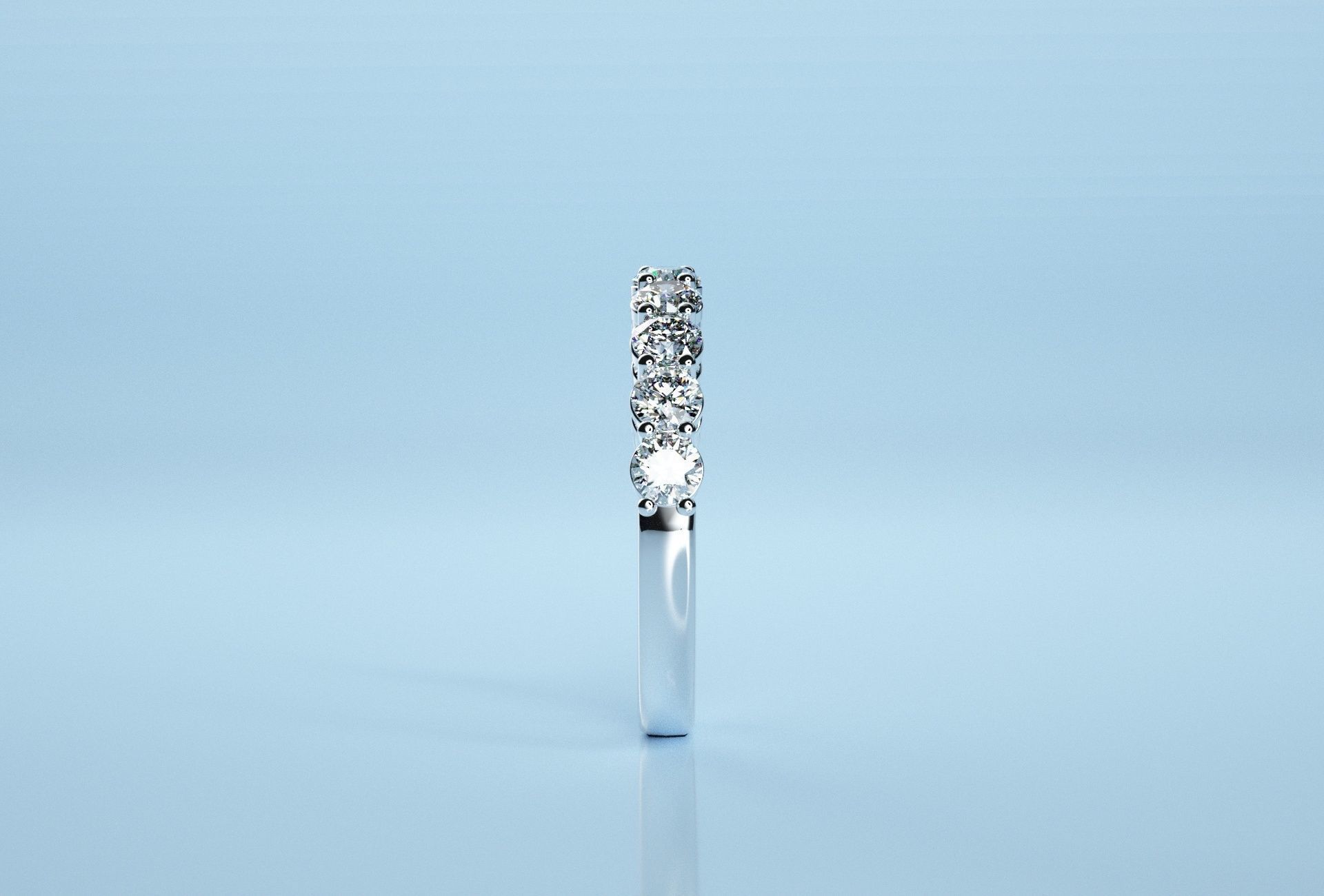 9 Circle Stone Ring 3D print model_7