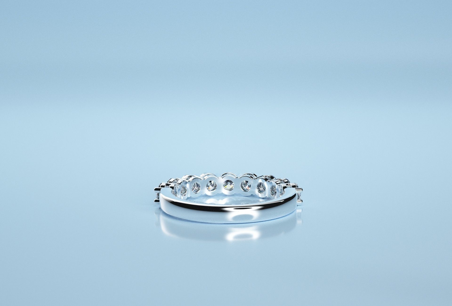 9 Circle Stone Ring 3D print model_2