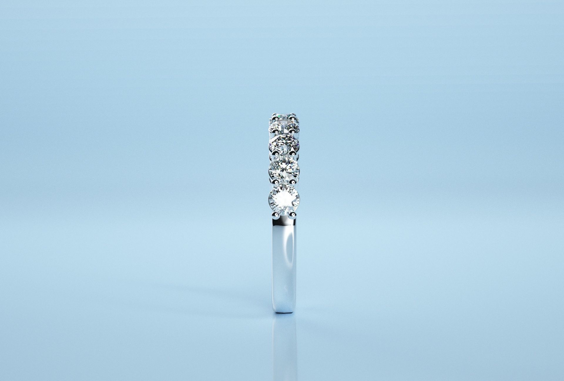 9 Circle Stone Ring 3D print model_5