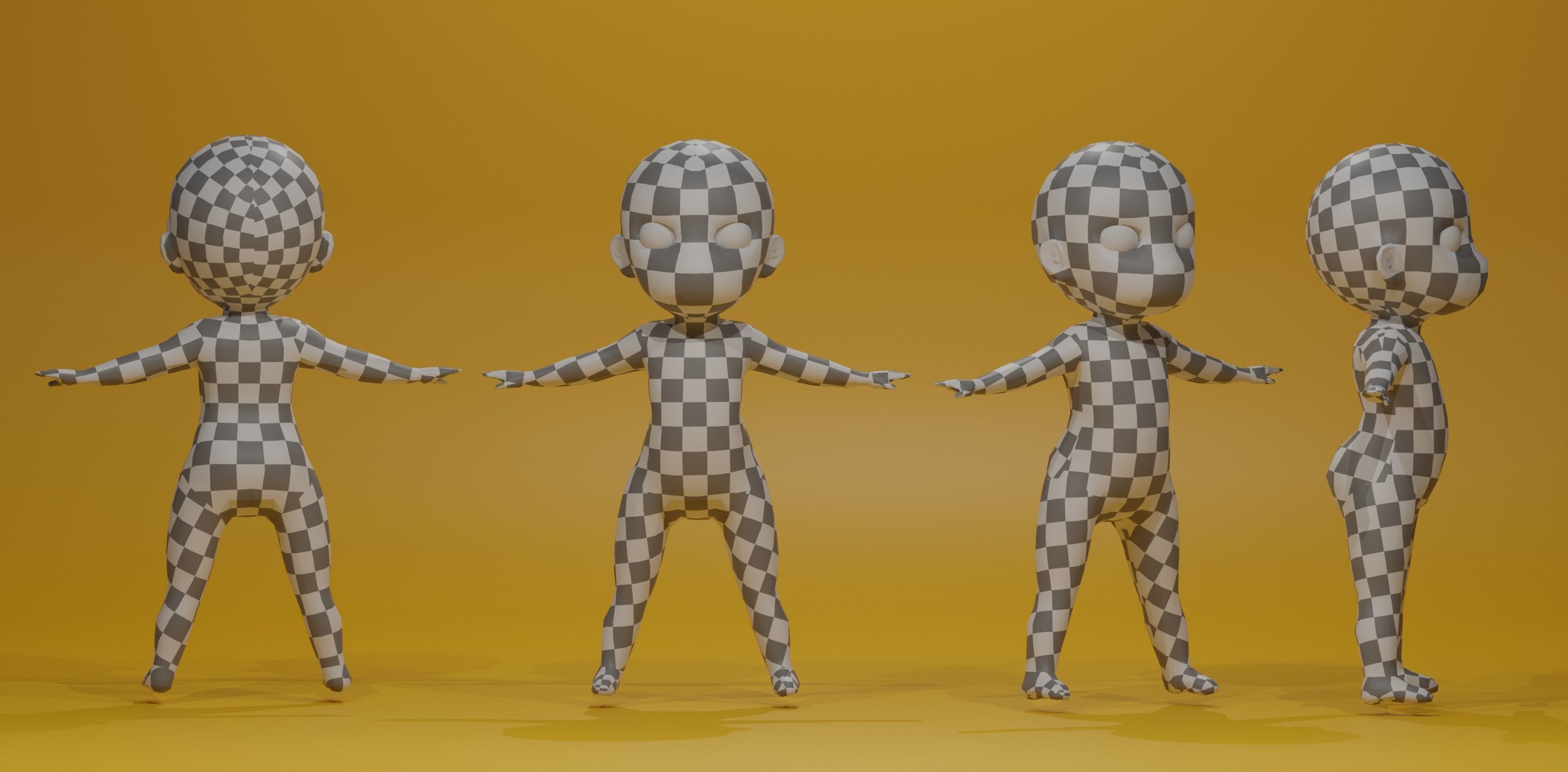 Cartoon Base Mesh 3D  Model 3D model_1