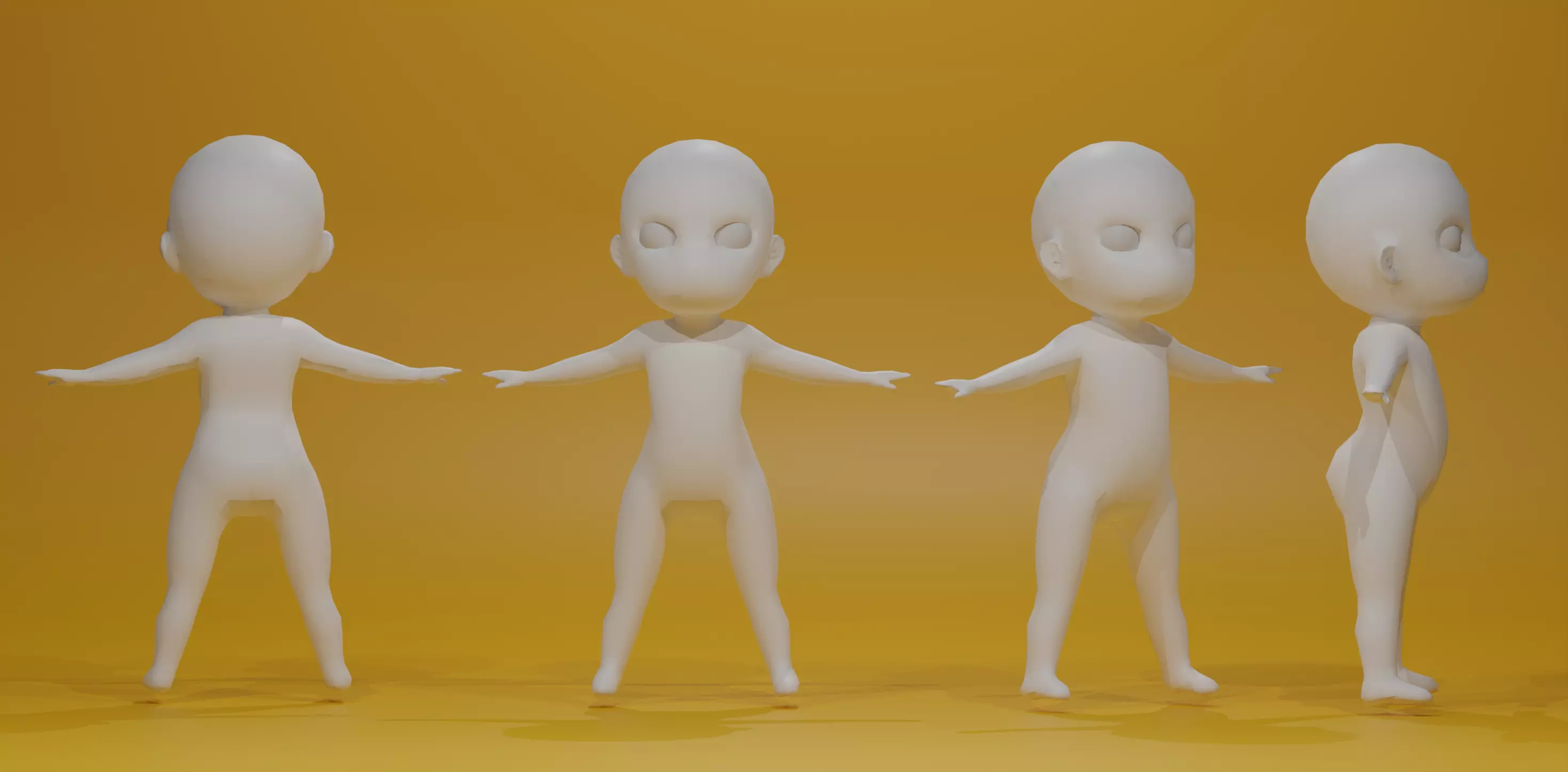 Cartoon Base Mesh 3D  Model 3D model_0