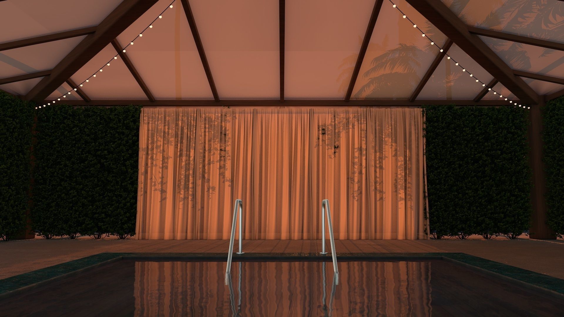 Pool Cabana 3D model_1