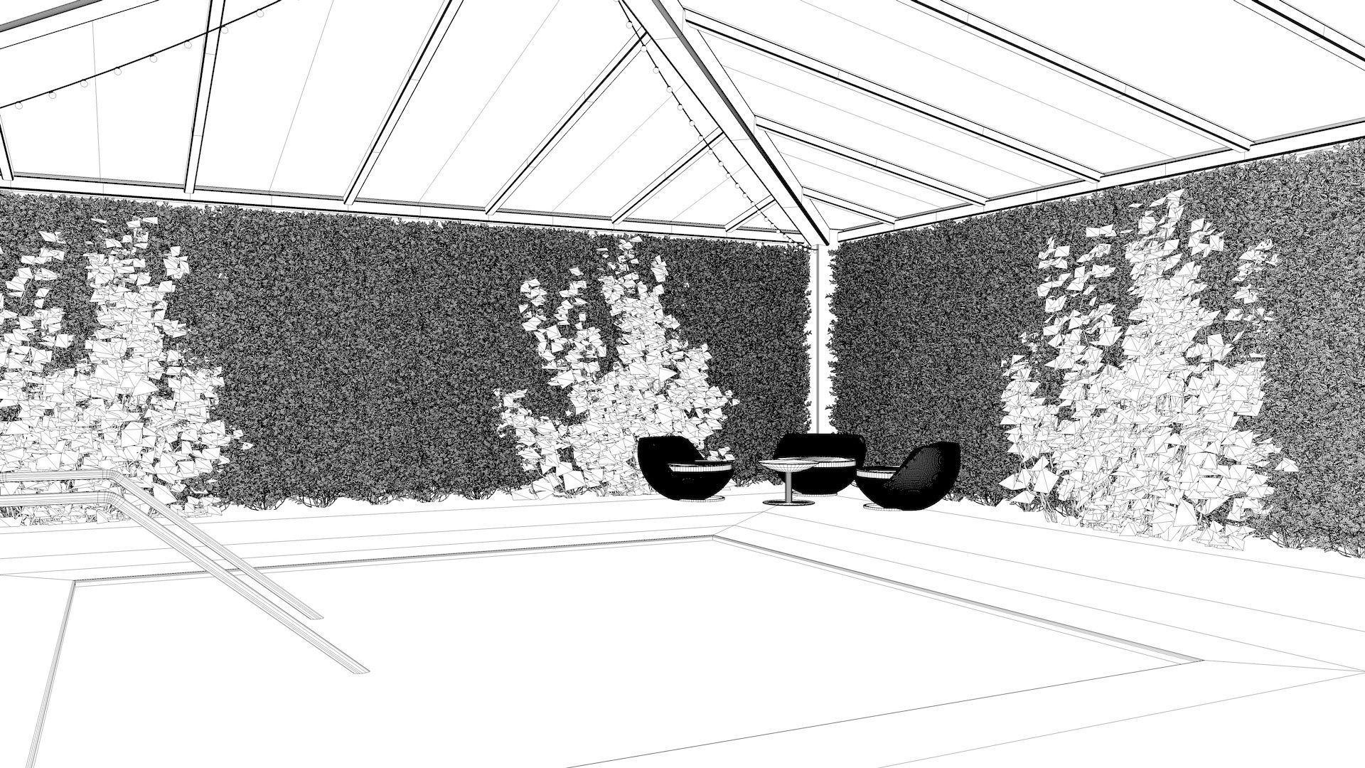 Pool Cabana 3D model_7