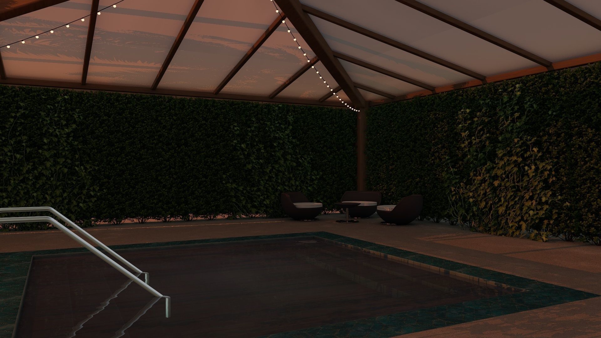 Pool Cabana 3D model_3