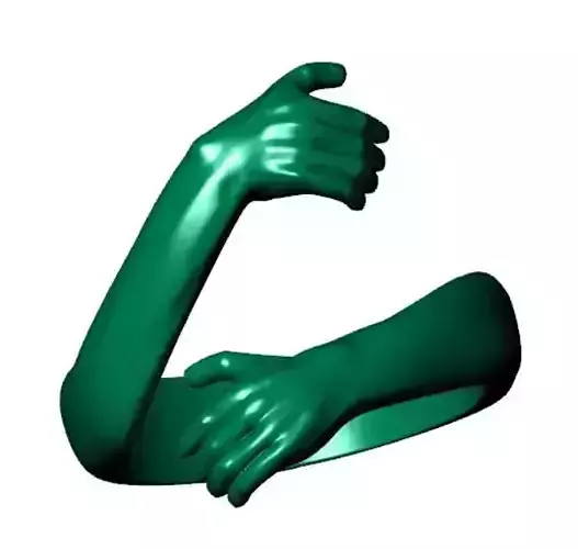 Hug ring hands ring 3D print model