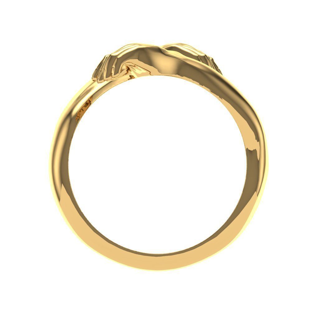 Hug ring hands ring 3D print model 3D print model_3