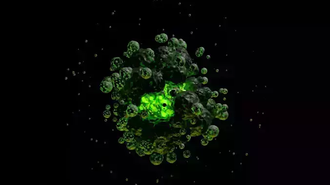 Alien Virus Sphere Free 3D model
